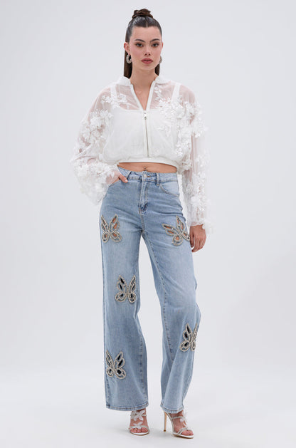 PRETTY THING EMBELLISHED BOMBER